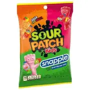 Sour Patch Kids 8.02 oz SNAPPLE Fruit Flavor Mix Sour Then Sweet Candy BB 5/2025