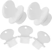 FOMIYES 5pcs Hot Water Bottle Plug Fed Water System Feature Carrier Hot Water Flask Portable Collapsible Fountain Fish Submersible Aquarium Siphon Hot Water Sack Plugs White Plastic