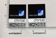 Koss CM 530 Speaker Badge Logo Emblem Pair CM/530