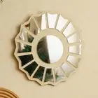 Wall Mounted Mirror Versatile Wooden Accent Mirror for Balcony Entryway Gift