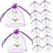 Alipis 50pcs Small Mesh Drawstring Sachet Bags for Lavender Dried Flowers Spices Light Purple Fabric Pouches for Freshening Organizing Breathable Easy to Use