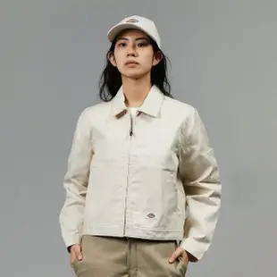 【Dickies】女款淺沙灰可調節下襬設計短版艾森豪外套｜DK012998F90