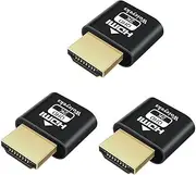 HDMI Dummy Plug Headless Ghost Display Emulator/Virtual Monitor Compatible with Windows, Mac OS, Linux[Fit-Headless 1920x1080@60HZ] 3 Pack