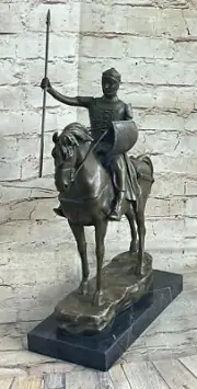Bronze Sculpture Statue MEDIEVAL KNIGHT HORSE , FIGURE SIGNED REUPER ARTWORK NR