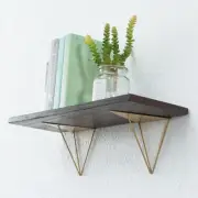 2x Triangle Shelf Brackets Floating Shelves Braces Support Holder Wall Decor