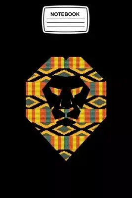 Notebook: Kente Lion Ghana African Style Journal Notebook Blank Lined Ruled 6x9 120 Pages