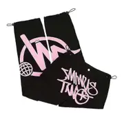 Pants Minus-two Hip -hop Retro Men Pants, Summer Casual Straight Pants, Printed Loose Neutral Pants Black - pink M