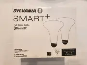 SYLVANIA Wifi LED Smart Light Bulbs, BR30, 60W, Alexa & Bluetooth, 2 Pk Deal!