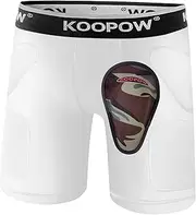 [KOOPOW] Youth Boys Padded Sliding Shorts Slider Pad with Soft Protective Athletic Cup for Baseball, Football, Lacrosse