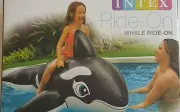 Intex Shark Ride-on Inflatable Pool Toy 76 X 47 in. Durable Handels