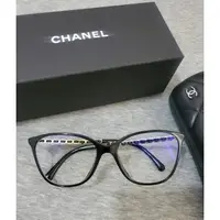 在飛比找蝦皮購物優惠-💰19500 Chanel 素顏神器 皮穿鍊平光鏡 眼鏡