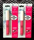 2pk B PURE GARNET HOT PINK LIQUID LIPSTICK HYALURONIC ACID PLUMPING LIP GLOSS