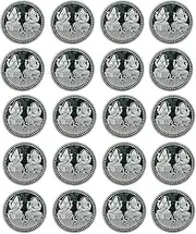 Ganesh Laxmi Coin In Pure 999 Silver 10 Grams Set Of 20 Religious Coins
