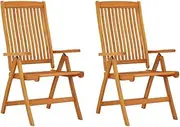 Folding Garden Chairs 2 pcs Solid Wood Eucalyptus,Outdoor Chairs 22KG-316069