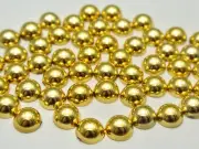 1000 Metallic Gold Flatback Round Half Pearl 8mm Scrapbook Nail Art Craft