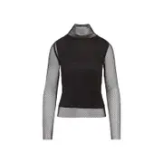 [Sportmax] Sportmax-Black Gerarda Crystal Top-Donna M STAND