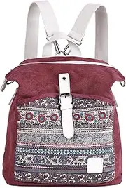[ArcEnCiel] Women Backpack Canvas Rucksack Shoulder Bag