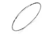 Solid 925 Sterling Silver Simple Round Bangle