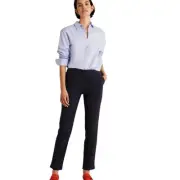 Boden Richmond Pants Classic Flat Front Split Ankle Chino Black Size 6 NWT