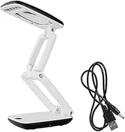 Lighted Desk Magnifying Glass Lamp with Light on Stand Led Portable Pocket Magnifier Visor Folding 3X for Reading, Hobby