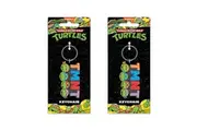 2PK Teenage Mutant Ninja Turtles Classic Soft Rubber PVC Collectable Keyring