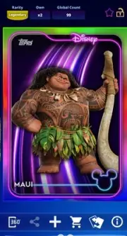 Topps Disney Collect Digital Legendary Flagship Rainbow Maui