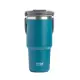 TYESO 304不鏽鋼大容量手提保溫杯 咖啡隨行杯 900ml 藍色