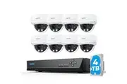 Reolink 4K 8MP IK10 Surveillance System with 5 Optical Zoom and Spotlight Color Night Vision, 16-Channel NVR with 4TB HDD, RLK16-843V8