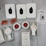 DAYTECH✨Wireless Caregiver Pager Alert✨2 Call Buttons✨2 Wrist Pagers✨3 Receivers