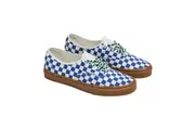 Mens Vans Authentic Checkerboard Blue/ White Lace Up Shoes