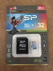 Silicon Power Elite Micro SD 32GB UHS-1 Class 10 w/ Adapter for Phones Tablets