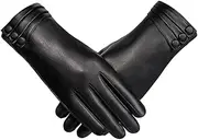 [Ipetboom] Mens and Winter Warm Gloves Touchscreen Leather Riding Bike Gloves Windproof Cold Protection