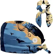[YTYVAGT] Scrub Caps Women,Scrub Hats Suitable for Women,Witch Castle Moonlight
