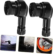 JECOMPRIS 2pcs Motorcycle Tire Valve Stem Caps Durable Resistant Valve Covers for Compatibility Sleek Design for All Motorbike Brands