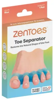 ZenToes Silicone Toe Spacers for Correct Toe Alignment – Blue