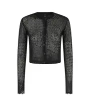 Pinko Open Knitted Cardigan XS Black