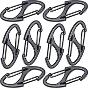 JYvivid 8 Pcs Zipper Clip Anti Theft Deterrent, Safety Zipper Locks, Dual Opening Zippers Pull Replacement for Backpacks, Suitcases, Traveling, Camping - Black
