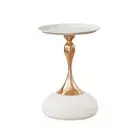 Round Side Table Modern Martini Table for Living Room Corner Bedroom Patio
