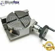 4" Inches (100 mm) Horizontal Vertical Rotary Table 4 Slots for Milling Machine