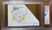FLINTSTONES Bamm Bamm Original Color Pencil Drawing Signed Bob Singer PSA DNA