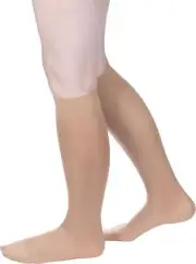 Allegro Soft Microfiber Knee Highs CT, Large 15-20mmHg (Sand)