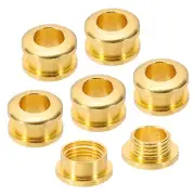 5mm(1/5 Inch) Brass Hole Eyelets, 6 Pcs Arc Surface Grommets, Imitation Gold