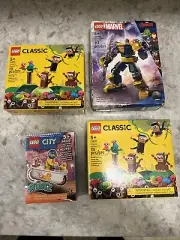 LEGO Building Toy Sets - Creative Monkey Fun, Bathtub Stunt Bike And Thanos Mech