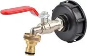 Valve,Ball Valve, IBC Tank Alloy Tap Adapter S60X6 Coarse Thread Valve Fittings Garden Hose Connector