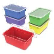 Storex 62406U05C 1 Section 2 gal 8.2 x 12.5 x 11.5 Cubby Bin w/ Lid (5/PK) New