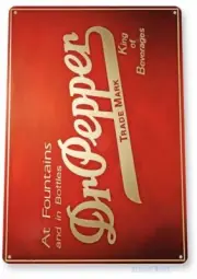 DR PEPPER TIN SIGN GOOD FOR LIFE SODA SOFT DRINK TASTE THE ORIGINAL LITTLE 11x8