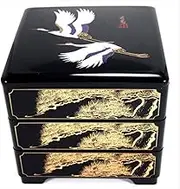 JapanBargain 4119 Japanese Stack Box, 7-3/4 x 8 in, Black