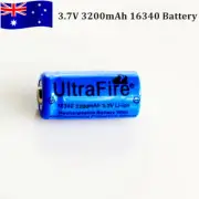 PREMIUM 3200mAh 16340 CR123A Rechargeable Li-ion Battery with Chargers