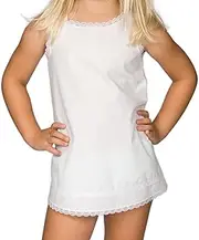 [IC Collections] I.C. Collections Little Girls White Simple A-Line Slip, 2T - 6X