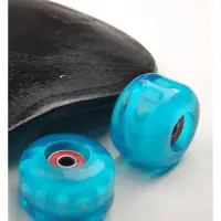 在飛比找蝦皮購物優惠-PU彈質發光藍輪 滑板輪子 橡膠輪 彈性輪 耐磨輪 專業滑板